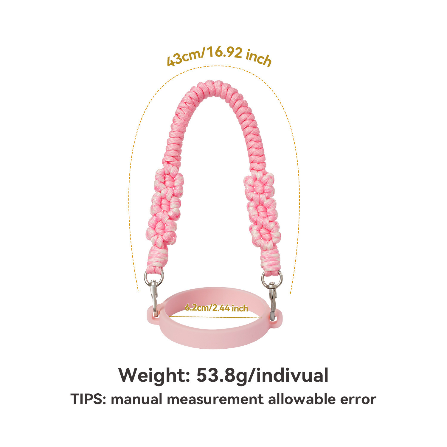 Amazon stanley pequeña margarita flor taza de agua cordón de grado alimenticio anillo de silicona cinturón de taza de agua portátil