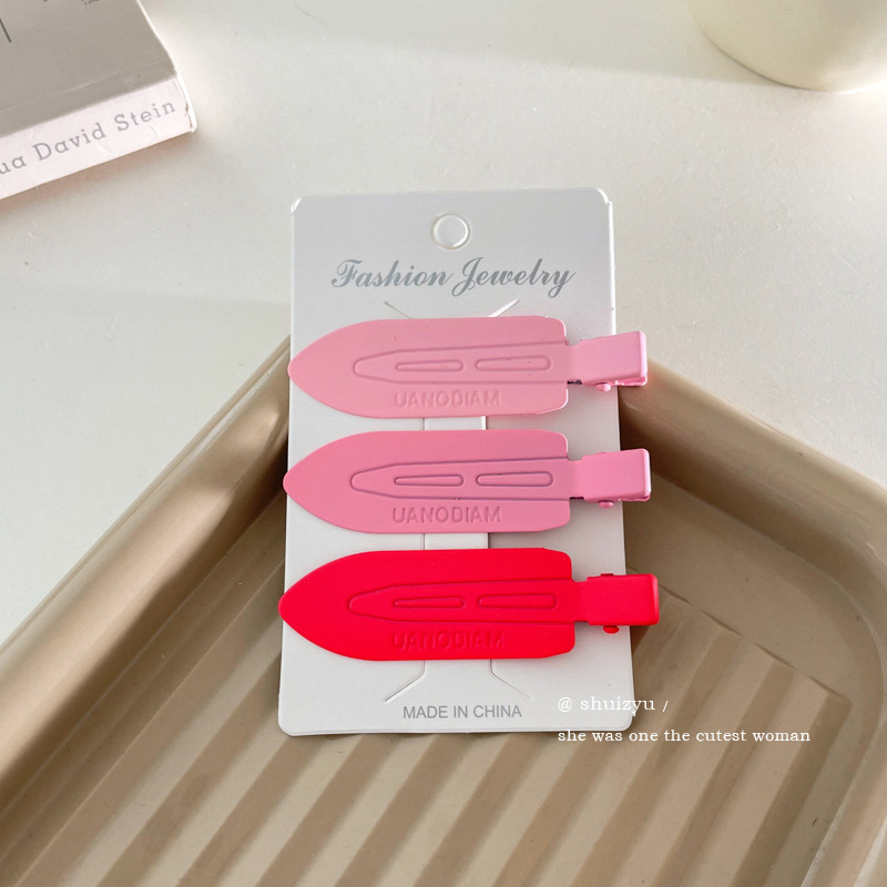 Otoño y invierno curry clip de pelo de boca de pato clip de cabello de mujer acabado de artefactos de alfabetización de la cara de la cabeza clip de ceja clip lateral