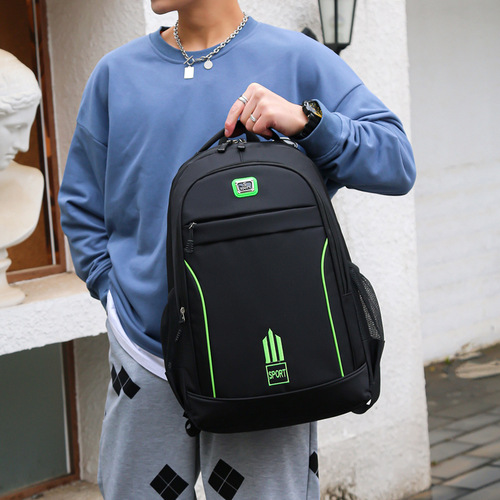 New men's backpack nylon Oxford cloth backpack large capacity student school bag casual simple lightweight travel bag