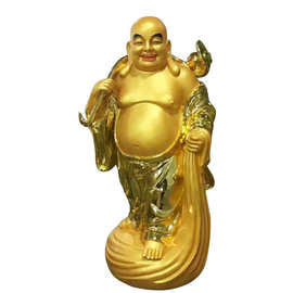 弥勒佛佛像图片大肚弥勒神像树脂玻璃钢彩绘贴金河南佛像厂直销