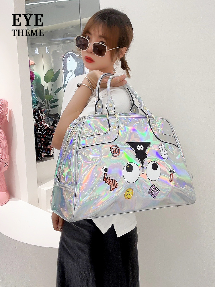 Material especial de gran capacidad TPU Symphony Material que cambia de color Bolsa de almacenamiento de viaje portátil Mensajero unisex 2592 #