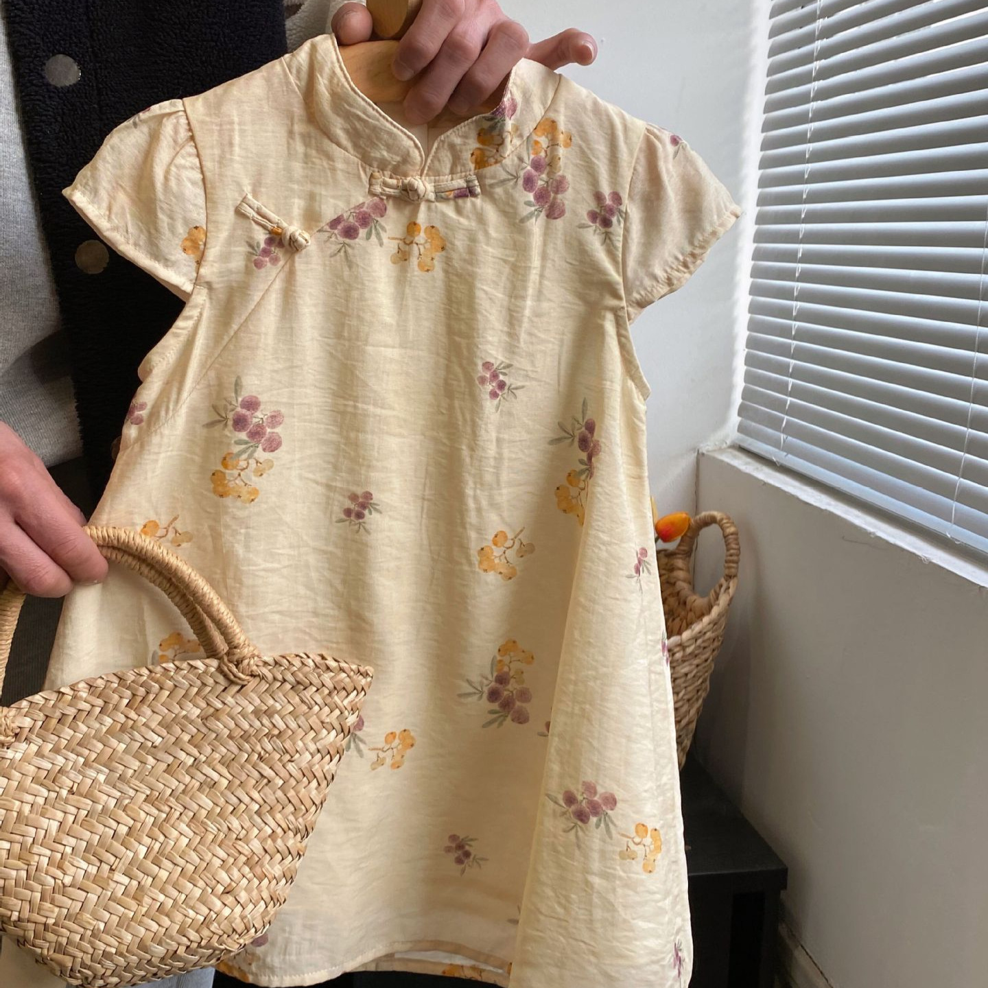 女童公主碎花洋氣中國風旗袍連衣裙2024新款夏裝復古中式半身裙子