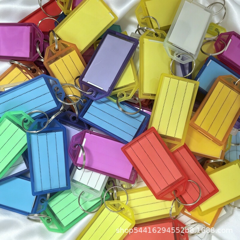 Pp Key Tags with Writable Plastic Numbers, Hang Tags, Hotel Labels, Classification Tags, Key Tags, Keychains