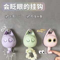 2025 漫画かわいいペットウインクフック子猫モデルパンチなし痕跡なし強力な粘着性バスルーム玄関ロッカーユニバーサル