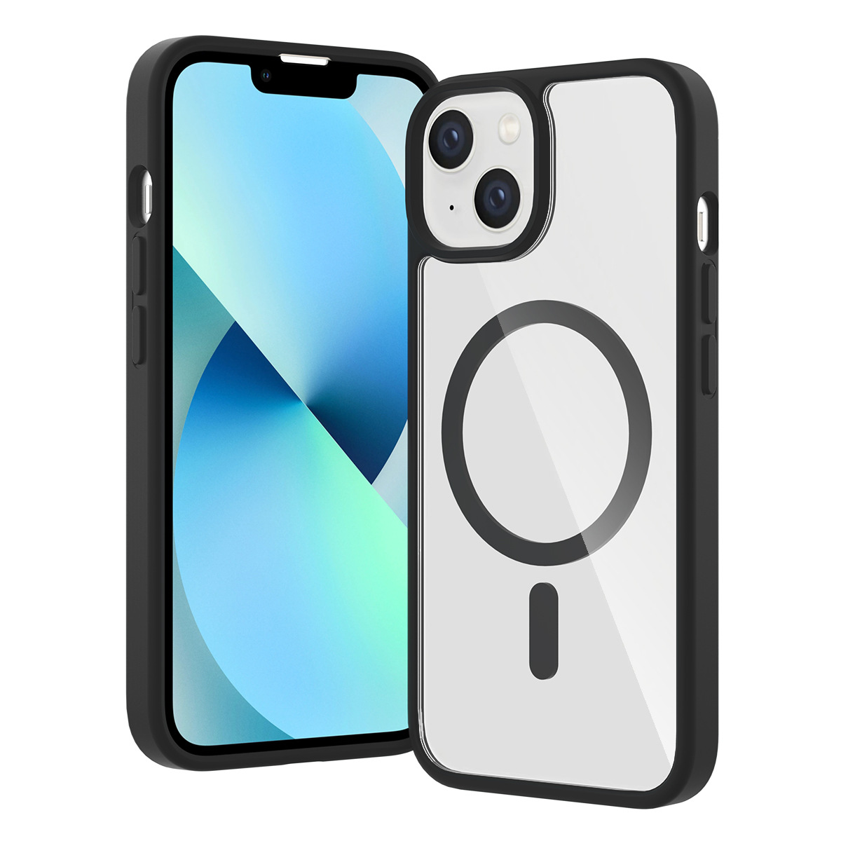 Transfronterizo aplicable Samsung S25 PLUS Silver Shield 2 - in - 1 caja de teléfono móvil transparente gruesa cubierta de protección magnética transparente