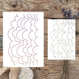 Cross-Border Dropshipping Masking Board White Cloud Pattern Hollow Engraving Plastic Hand-Painted Graffiti Spray Hand Account Decoration Template
