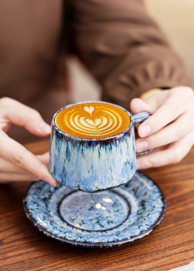 Ceramic Espresso Cup And Saucer Set For Afternoon Tea And Latte Art_voghion.com