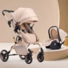 Linen Khaki [Trolley + Basket Type Car Seat]
