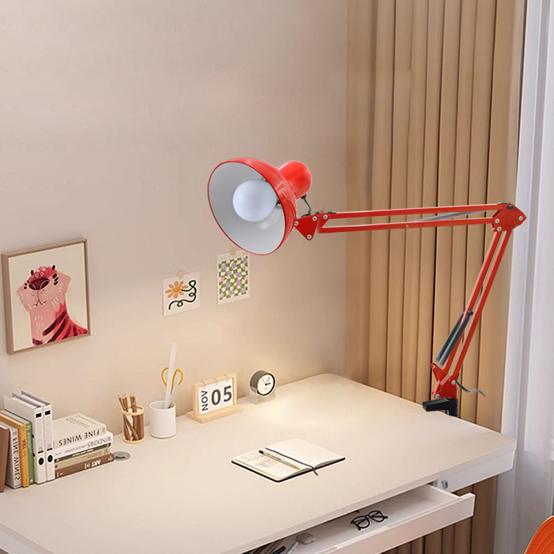 Brazo largo americano, clip de almacenamiento plegable, dormitorio, protección ocular, dormitorio de trabajo, lámpara de uñas, iluminación, lámpara de escritorio con luz de relleno de escritorio