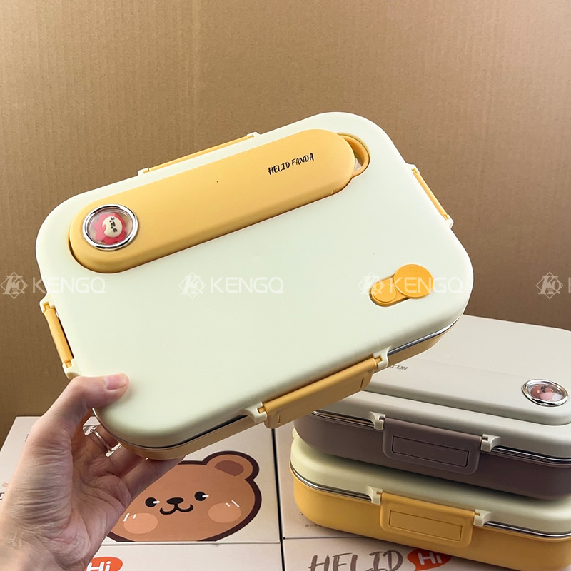 Caja de almuerzo de calentamiento de microondas 316L de acero inoxidable para trabajadores de oficina Caja de almuerzo especial para estudiantes de primaria y mediación Caja de almuerzo para niños