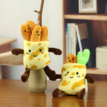 网红可爱天津煎饼果子毛绒玩具挂件创意煎饼毛绒包包挂饰婚庆抛洒