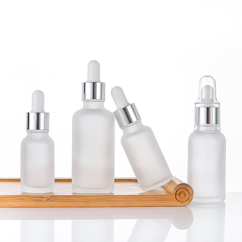 蒙砂玻璃精油瓶胶头滴管瓶化妆品精华液瓶子磨砂小样瓶分装瓶跨境