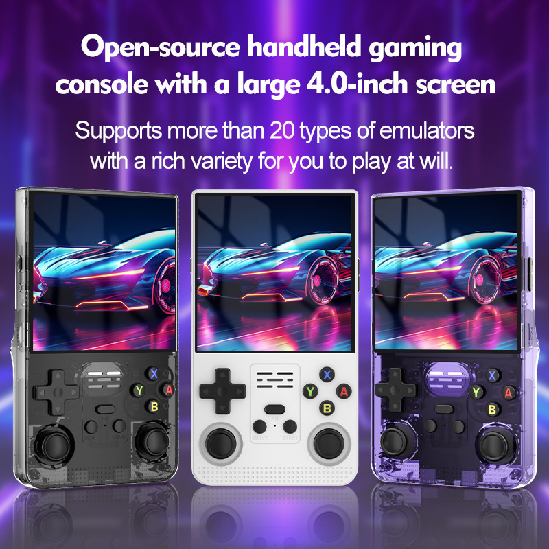 Cross-Border R39 Max Open Source Handheld Console 4.0inch Hd Screen Games Portable Retro Arcade Joystick Handheld Game Console