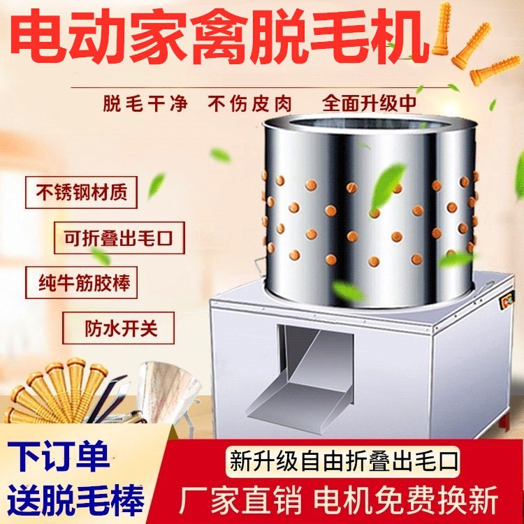 50型大型家禽脱毛机 鸡鸭脱毛机器 电动拔鸡毛机 立式去毛 打毛机