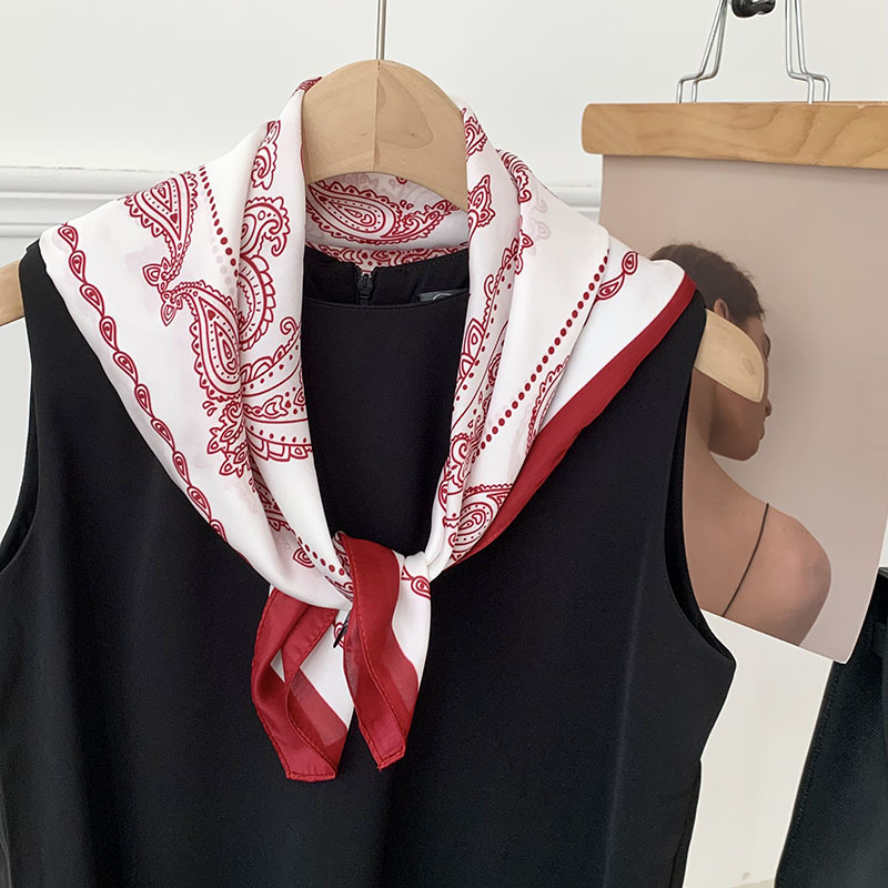 70 pañuelos cuadrados, pañuelos de seda, corbatas, pañuelos decorativos versátiles estampados de moda de alta gama para verano, pañuelos finos, chales para prendas de abrigo.