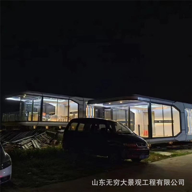 Contenedor integrado Casa Hotel sala de sol B & B camping Apple cápsula móvil espacio habitable cápsula refugio inteligente