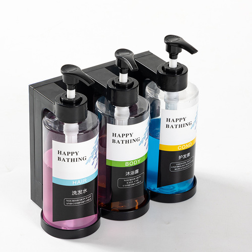 Hotel shampoo, shower gel, conditioner, refillable bottle, punch-free hand sanitizer box, bathroom wall-mounted manual soap dispenser