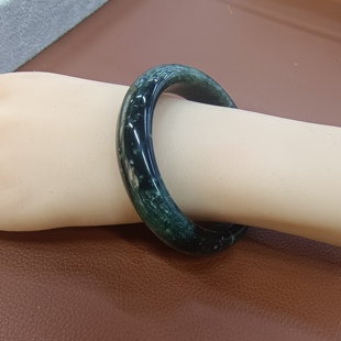 Natural jade bracelet old material 501 dark green bracelet jade medicine Wang Shi spot primary supply factory direct sales