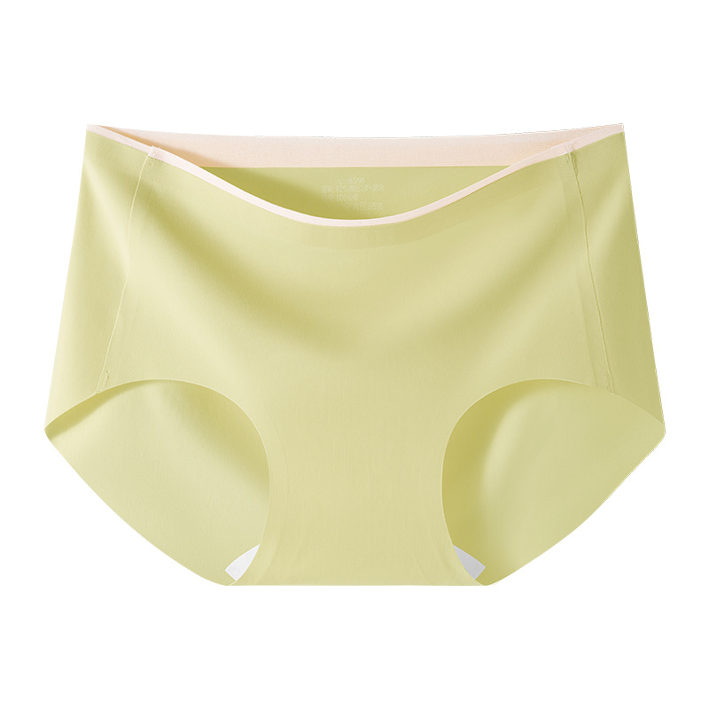 Yoga de seda de hielo sin costuras entrepierna alargada cadera de melocotón deportes entrepierna de algodón puro grado 10A entrepierna antibacteriana cadera anti-pellizco ropa interior de mujer