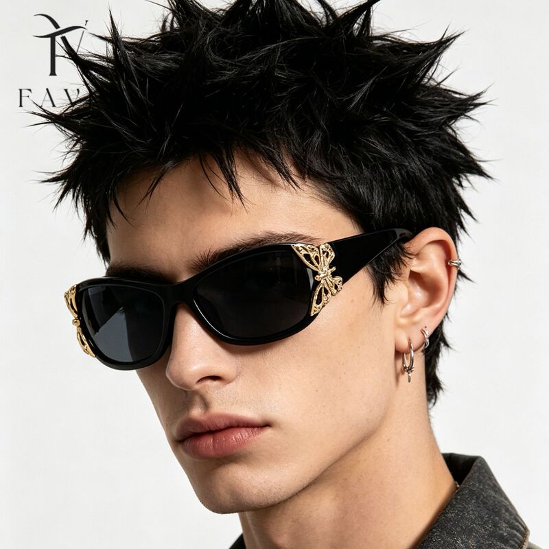 Fashionable and Unique Butterfly-Style Sunglasses for Men and Women, Trendy and Versatile Sunglasses, European and American Cross-Border Anti-Ultraviolet Sunglasses