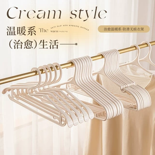 无痕宽肩衣架加粗家用防滑衣服架成人塑料衣裤挂架宿舍学生衣撑子