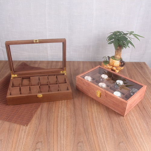 New wooden rosewood watch box jewelry storage box 6 10 12 walnut ring storage box