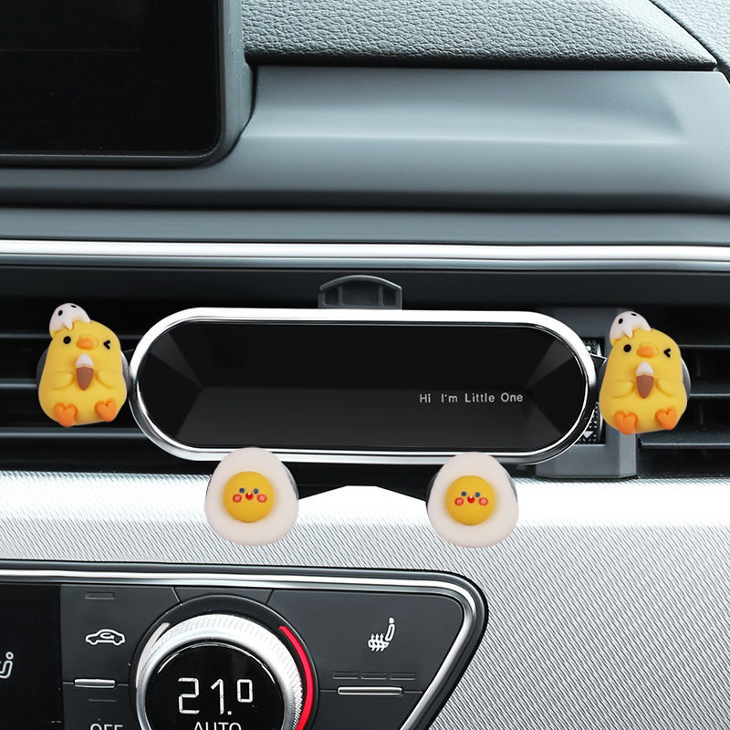 Coche soporte de teléfono móvil coche de navegación 2023 nuevo lindo conejo coche salida de aire coche soporte fijo marco