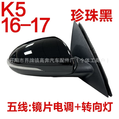 Rear mirror/rearview mirror assembly Rearview Mirror Assembly, Factory - main-driver-left-l-five-lines-manual-folding-pearl-black