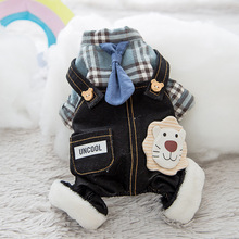 狗狗四脚棉衣潮酷风立体小狮子背带裤加厚保暖秋冬季猫咪宠物衣服