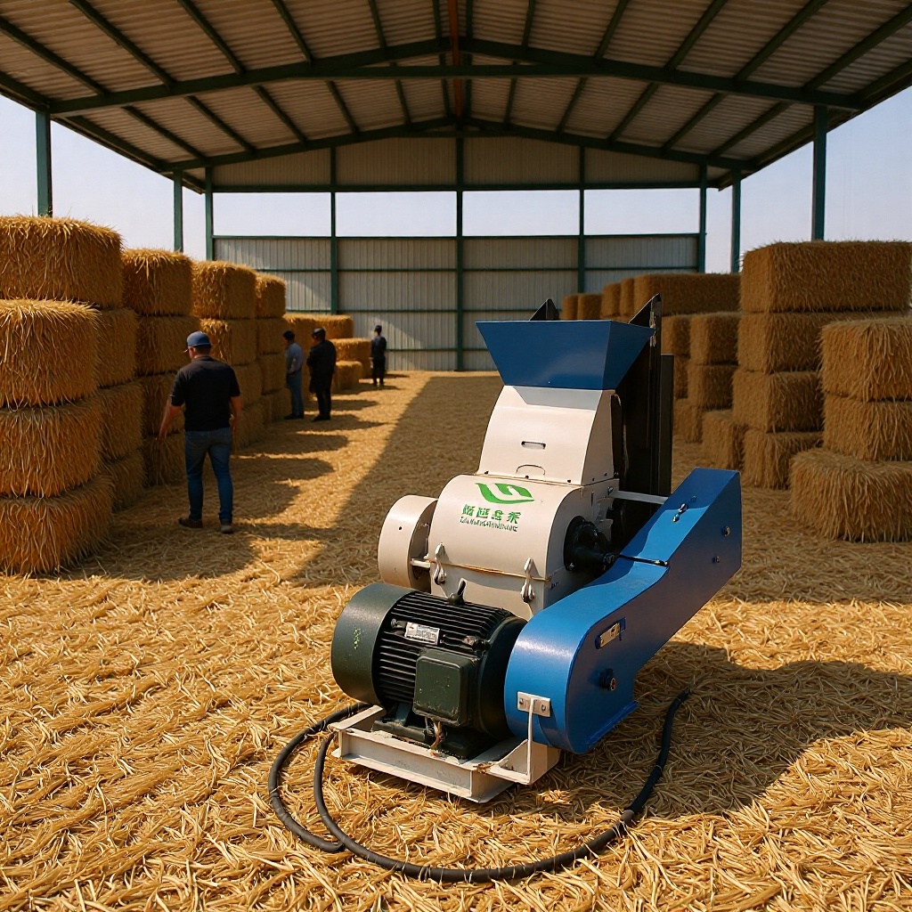 陕金禾环保型秸秆粉体机 高值化利用设备 超细粉碎 成粉率高商用