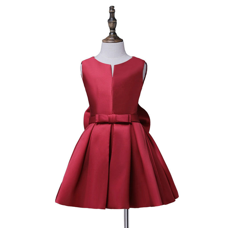 Comercio exterior europeo y americano Amazon AliExpress deseo niña de las flores vestido de un año vestido de princesa vestido de rendimiento sin mangas simple