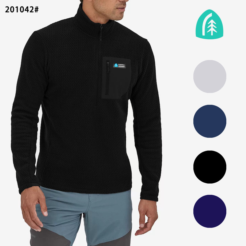 SD Fleece Half-Pull Long-Sleeved Autumn and Winter Warm Skin-Friendly Fleece Breathable Anti-Wrinkle Windproof Sweatshirt Jacket