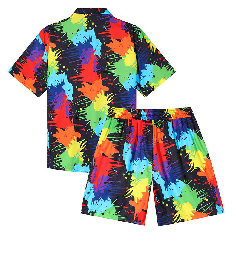Men's Tropical Floral Shirt Hawaiian Beach Shirt Breathable Loose Fit Short Sleeve Shirt For Summer Vacation​_viptrois.com