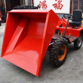 蹦蹦斗车欧能前卸四轮翻斗车前置柴油机械四驱蹦蹦车翻斗土石工程