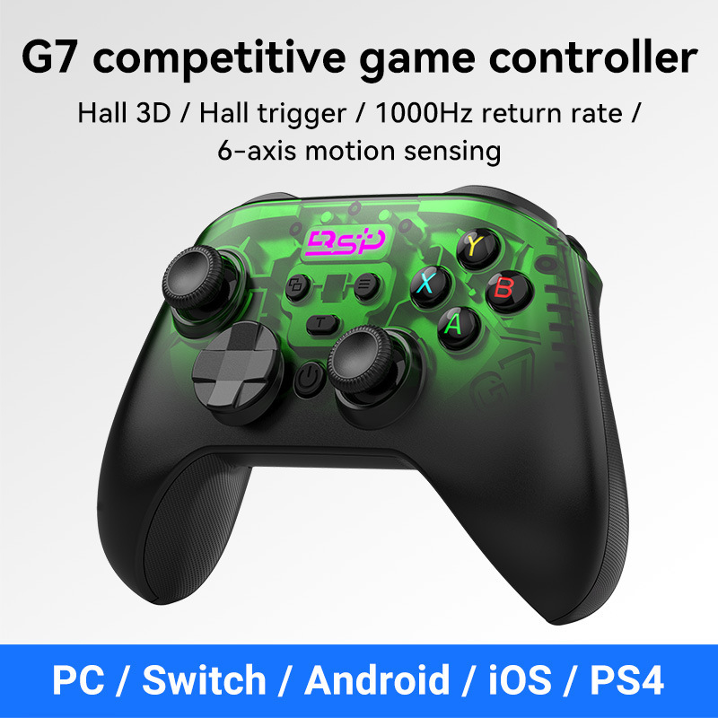 G7 Bluetooth ゲームコントローラー半透明つや消しデュアルホールマイクロボタンバックキースイッチ携帯電話 PS4/PC コントローラー|undefined