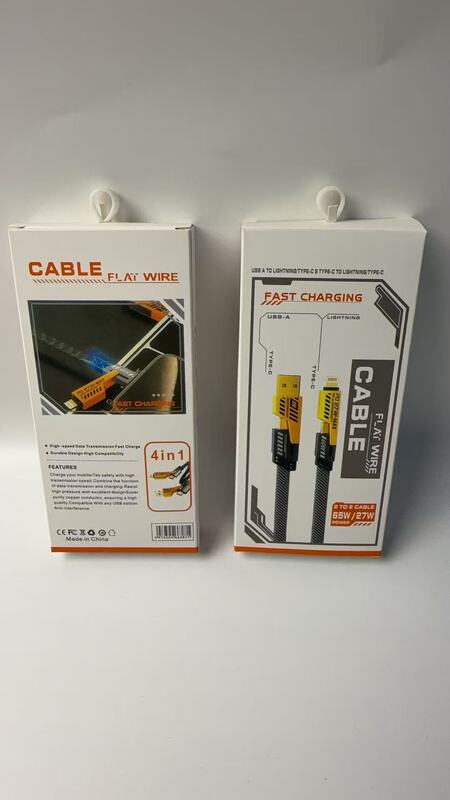 メカデータケーブルフォーインワン超高速充電ツーインワンPD27W充電デュアルType-c65W高速充電ケーブル卸売|undefined