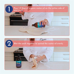 蓖麻油包可重複使用精油護理輔助包柔軟毛料睡眠自助調理輔助工具