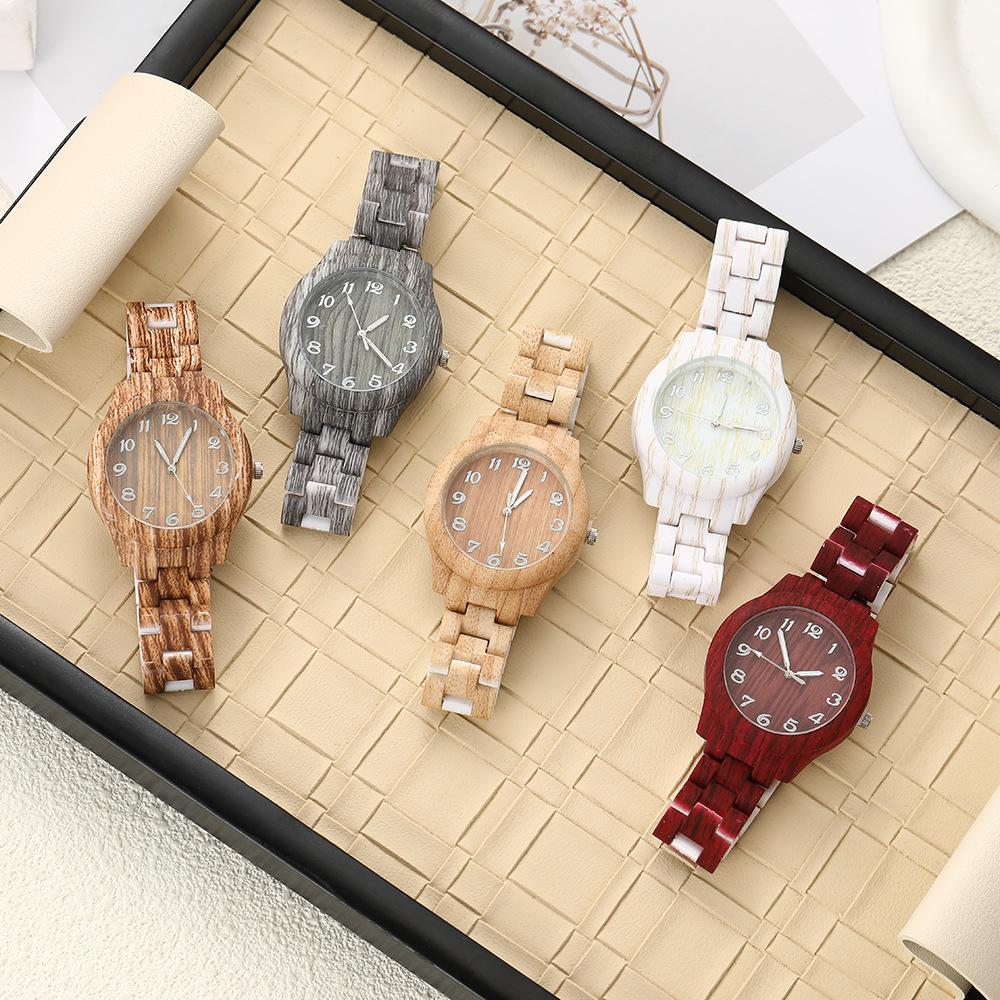 fashionable wooden quartz swiss watch for men and women