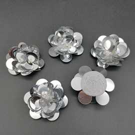 批发立体花朵diy手缝亮片布贴衣服帽子包包装饰服装辅料饰品配件