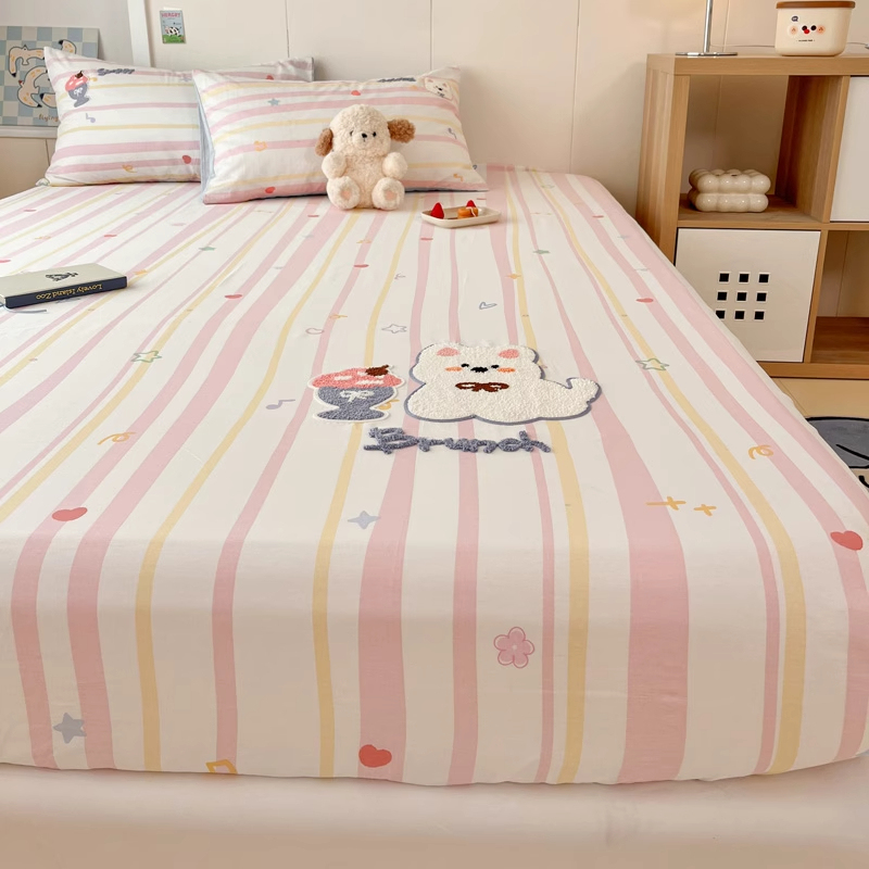 タオル刺繍ベッド笠純綿100綿ベッドカバー2025新型四季通用ベッドカバー全包マットレス保護カバー|undefined