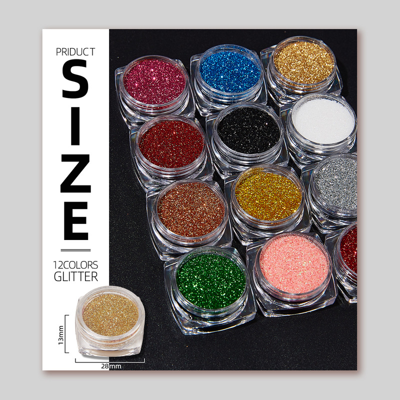 Nail jewelry flash ultra-fine glitter powder factory direct DIY glitter powder drops glue flow hemp slime filler