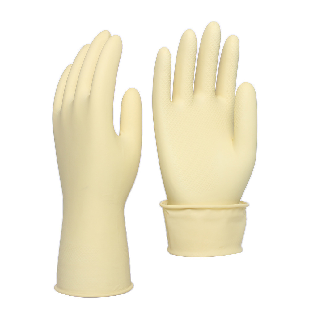 Guantes de látex engrosados, impermeables, impermeables, antideslizantes, industriales resistentes al desgaste, limpieza del hogar, venta al por mayor de fábrica general