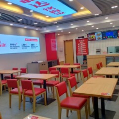ミクンビビンバと同じスタイルのテーブルと椅子 ミクンビビンバのテーブルと椅子 チェーンファーストフード店のテーブルと椅子 麺屋のケータリングテーブルと椅子