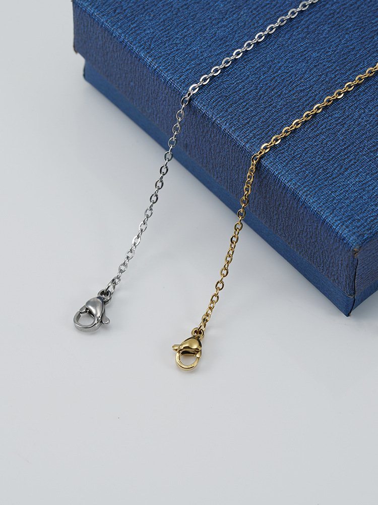 7g Weight PVD Coated Gold Plating Process 18K Gold Plated Plating Material 304 Stainless Steel Pendant Material Titanium Steel Inlay Material Wholesale Jewelry Simple Style Solid Color 304 Stainless Steel Titanium Steel 18K Gold Plated Chain Stainless Steel Necklaces