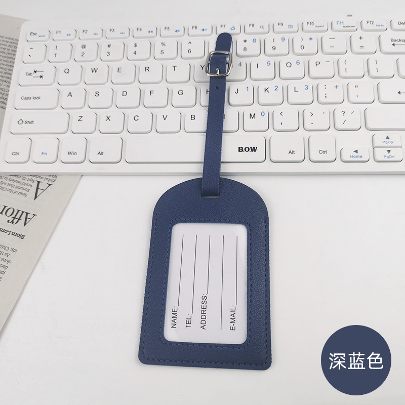 Transfronterizo spot multicolor, dos tipos de tapa plana, tarjeta de embarque de cuero gruesa con firma impresa en papel, tarjeta de equipaje pu