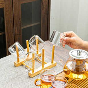 Heat-Resistant Glass Kung Fu Tea Set Household Tea Infuser Transparent Tea Cup with Handle Black Tea Flower Teapot Office Tea Cloud