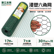 PVC浸塑六角网定制绿色黑色多规格来样加工园艺围栏支持持续补货