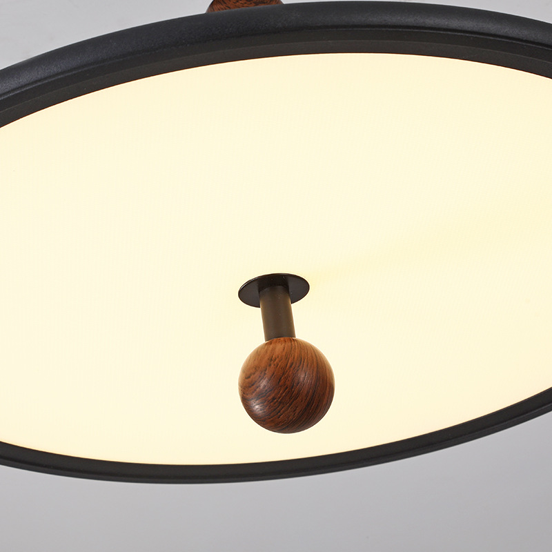 Lámpara de techo de dormitorio medieval retro disco volador luz de techo de espectro completo minimalista sala de protección de ojos luminaria Zhongshan L002