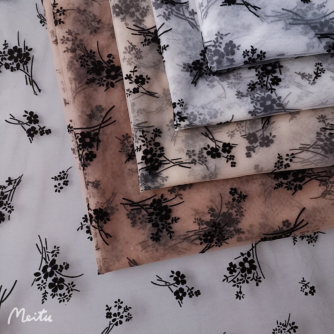 现货供应~爆款特密美国网一束花双面植绒 柔软垂感好 裙装等面料