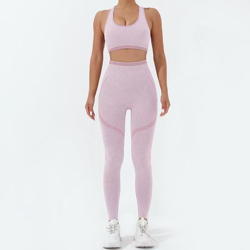 Trajes de yoga transfronterizos, trajes de entrenamiento de Pilates para mujeres, trajes de yoga apretados profesionales, trajes de fitness en línea image 3